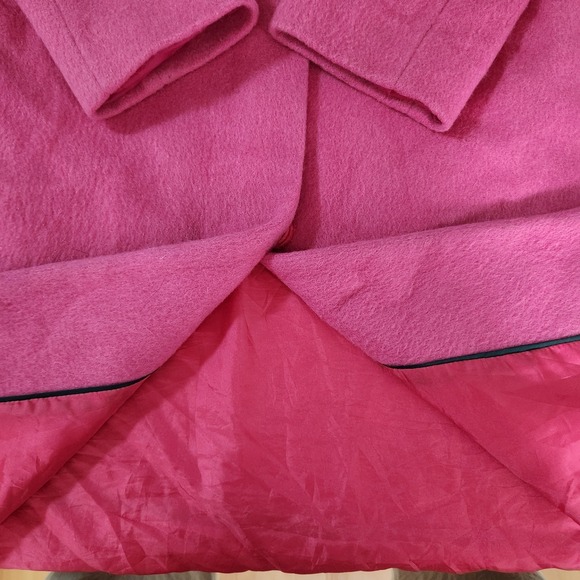 Boden Wool Mohair Imelda Coat Long Pale Pink Hidden Snap Closure Lined Sz Med 8 - Picture 10 of 12